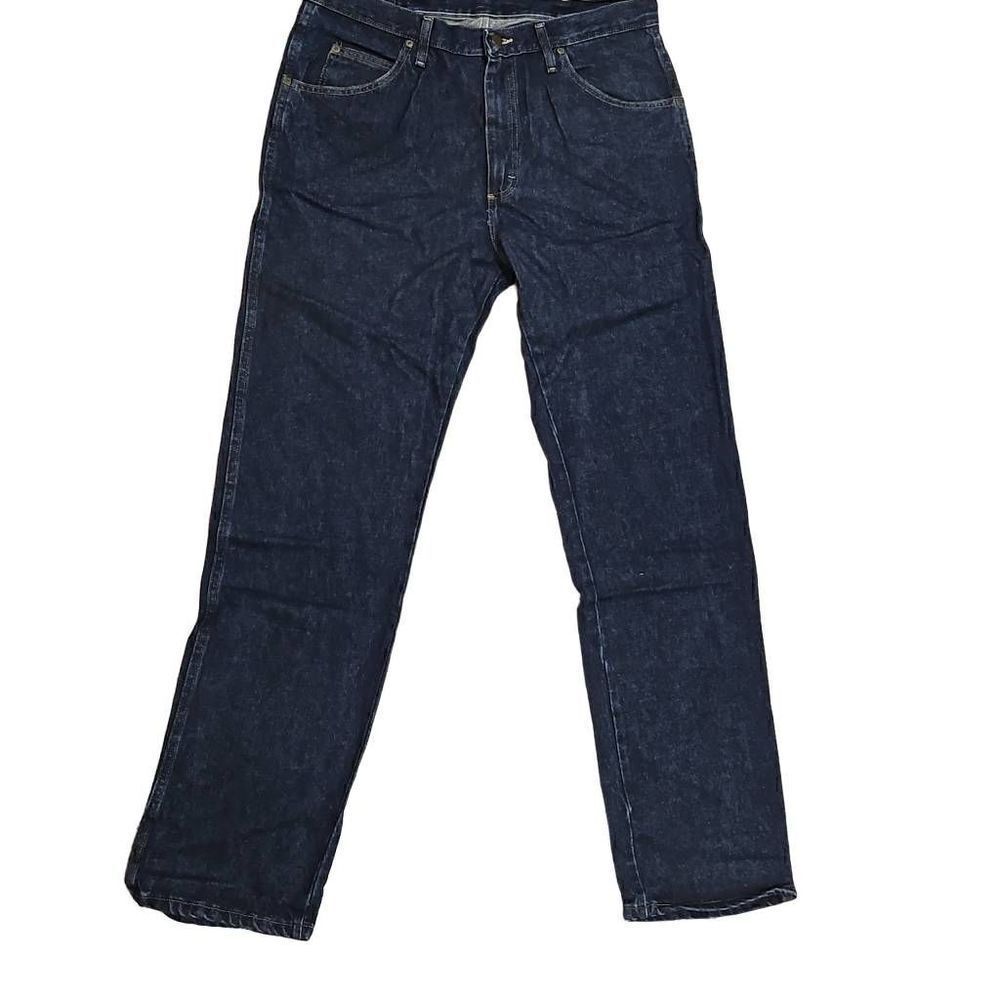 Wrangler 36 x 34 Regular Fit Dark Wash Men's Jeans